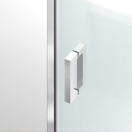 Duschkabine, Sicherheitsglas 6 mm, Transparent, Chrom, 2 Pendeltüren, Maße: 80–90×120 cm, Axis