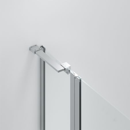 Duschkabine, Sicherheitsglas 6 mm, Transparent, Chrom, 2 Pendeltüren, Maße: 80–90×120 cm, Axis