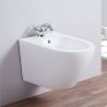 Bidet Ben, Glänzend Weiß, 49x36 cm, Wandmontage, Sanitärkeramik