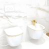 WC- und Bidet-Set Ben, Gold Line, 49x36 cm, Hängemontage, Duroplast-Deckel, Sanitärkeramik