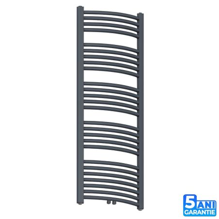 Heizkörper, Handtuchheizkörper aus Stahl, 120-150-180x50 cm, Anthrazit, Gebogenes Design, Terma