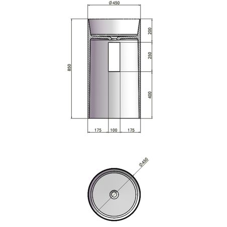 Freistehendes Waschbecken, CristalMood, Transparent Gold, Ventil inklusive, 45x45x85 cm, Sole