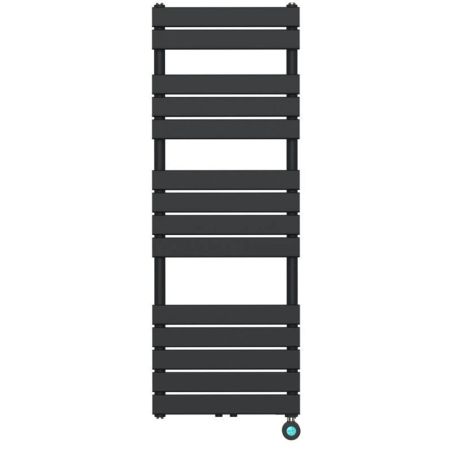 Elektrischer Heizkörper mit LCD-Thermostat, Wochenprogrammierung, Timer, Handtuchhalter, 120-140-160x50 cm, Anthrazit, Nadir