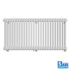 Horizontaler Stahlheizkörper, 119x60 cm, 26 Elemente, 1225 W, Weiß, Albion