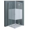 Duschkabine EGO-26, Pendeltüren, 6-mm-Sicherheitsglas, Teilweise Satiniert, Maße nach Wahl