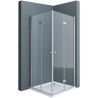 Duschkabine EGO-26, Pendeltüren, 6-mm-Sicherheitsglas, Transparent, Maße nach Wahl
