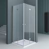 Duschkabine EGO-26, Pendeltüren, 6-mm-Sicherheitsglas, Transparent, Maße nach Wahl