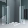 Duschkabine EGO-26, Pendeltüren, 6-mm-Sicherheitsglas, Transparent, Maße nach Wahl