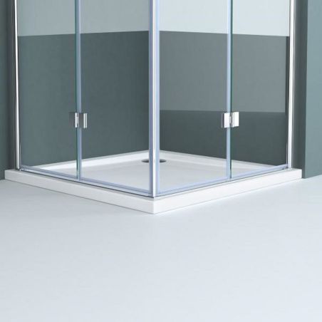 Duschkabine EGO-26, Pendeltüren, 6-mm-Sicherheitsglas, Transparent, Maße nach Wahl