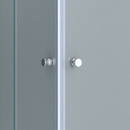 Duschkabine EGO-26, Pendeltüren, 6-mm-Sicherheitsglas, Transparent, Maße nach Wahl