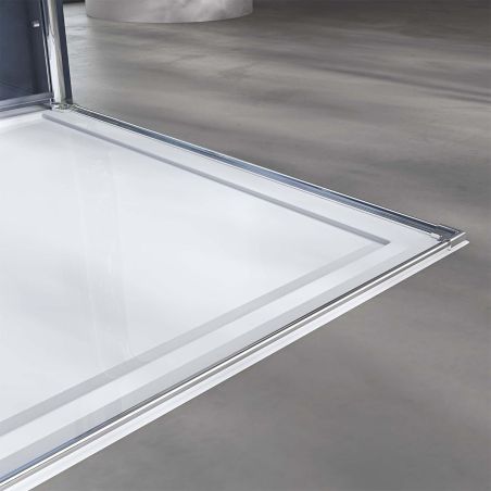 Duschkabine EGO-26, Pendeltüren, 6-mm-Sicherheitsglas, Transparent, Maße nach Wahl