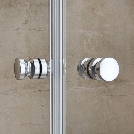 Duschtür EGO-266, ESG-Sicherheitsglas 6 mm, transparent, Nano-Beschichtung, Breiten zwischen 70-100 cm