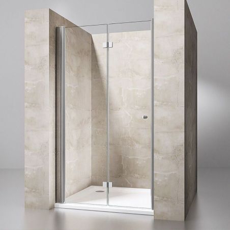 Duschtür EGO-266 Pendeltür, Nano-Beschichtung, Breiten zwischen 70 und 100 cm, ESG-Sicherheitsglas 6 mm