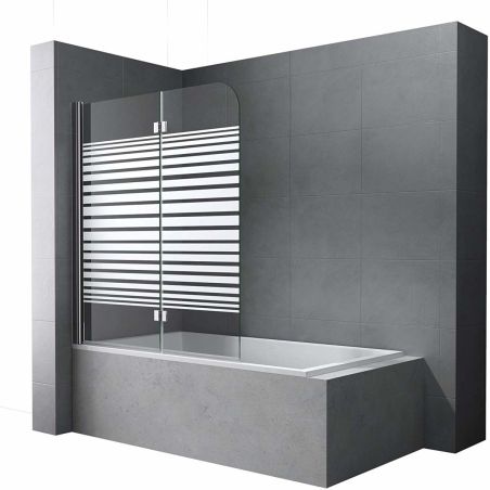 Badabtrennung EGO-1408S, 120x140 cm, Teilweise Satiniert, 6-mm-Sicherheitsglas, 180° schwenkbar, Nano Easy Clean Beschichtung