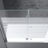 Badabtrennung EGO-1408S, 120x140 cm, Teilweise Satiniert, 6-mm-Sicherheitsglas, 180° schwenkbar, Nano Easy Clean Beschichtung