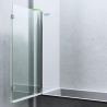 Badabtrennung EGO-1408, 120x140 cm, Transparent, 6-mm-Sicherheitsglas, 180° schwenkbar, Nano Easy Clean Beschichtung