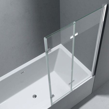 Badabtrennung 116, 130x140 cm, Sicherheitsglas 6 mm, 180° schwenkbar, Rechtsmontage, EGO-116, Nano Easy Clean Beschichtung