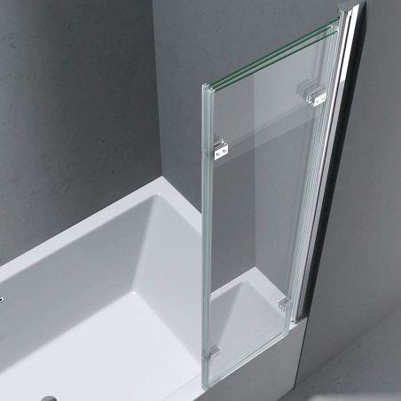 Badabtrennung 116, 130x140 cm, Sicherheitsglas 6 mm, 180° schwenkbar, Rechtsmontage, EGO-116, Nano Easy Clean Beschichtung