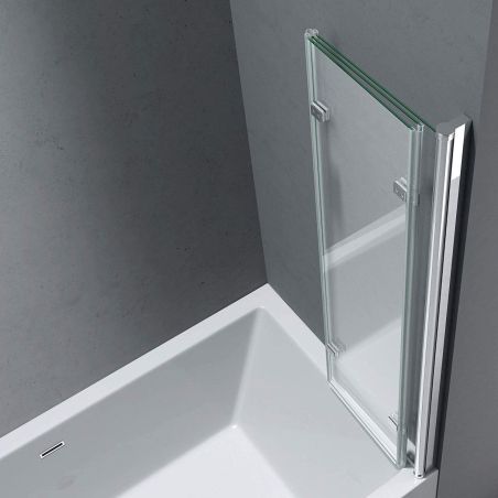 Badabtrennung EGO-116, 130x140 cm, Sicherheitsglas 6 mm, 180° schwenkbar, Rechtsmontage, EGO-116, Nano Easy Clean Beschichtung