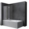 Badabtrennung EGO-116, 130x140 cm, Sicherheitsglas 6 mm, 180° schwenkbar, Linksmontage, EGO-116, Nano Easy Clean Beschichtung