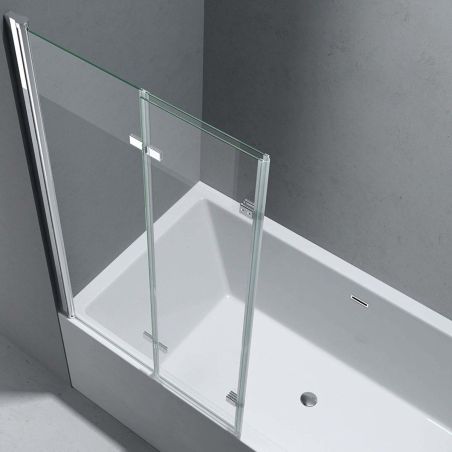 Badabtrennung EGO-116, 130x140 cm, Sicherheitsglas 6 mm, 180° schwenkbar, Linksmontage, EGO-116, Nano Easy Clean Beschichtung