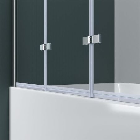 Badabtrennung EGO-116, 130x140 cm, Sicherheitsglas 6 mm, 180° schwenkbar, Linksmontage, EGO-116, Nano Easy Clean Beschichtung