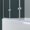 Badabtrennung EGO-116, 130x140 cm, Sicherheitsglas 6 mm, 180° schwenkbar, Linksmontage, EGO-116, Nano Easy Clean Beschichtung