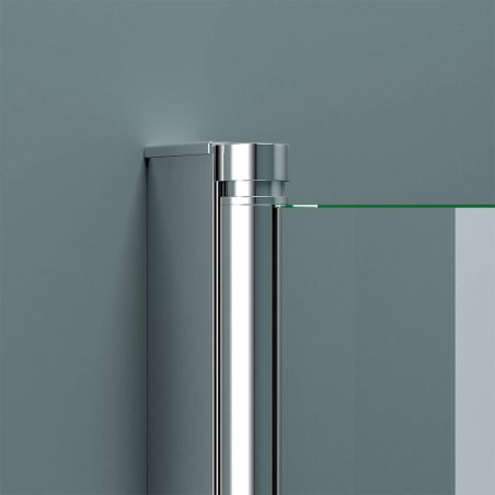 Badabtrennung EGO-116, 130x140 cm, Sicherheitsglas 6 mm, 180° schwenkbar, Linksmontage, EGO-116, Nano Easy Clean Beschichtung