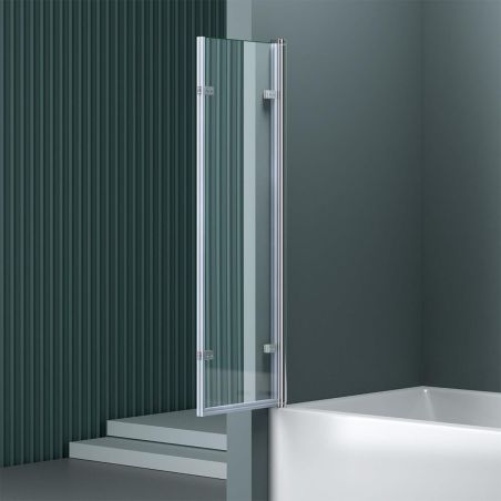 Badabtrennung EGO-116, 130x140 cm, Sicherheitsglas 6 mm, 180° schwenkbar, Linksmontage, EGO-116, Nano Easy Clean Beschichtung