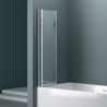 Badabtrennung EGO-116, 130x140 cm, Sicherheitsglas 6 mm, 180° schwenkbar, Linksmontage, EGO-116, Nano Easy Clean Beschichtung