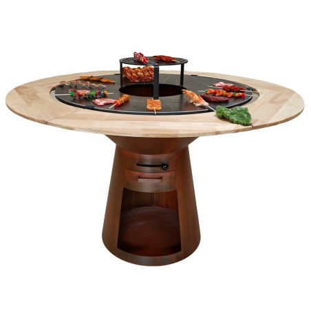 Holzgrill mit großer...