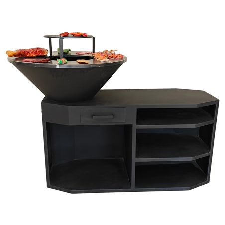 Holzgrill mit großer...