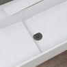Waschbecken 6028, Weiß matt, 120 x 40 cm, verdeckter Abfluss, ohne Hahnloch, Aufsatzmontage, Mineralwerkstoff
