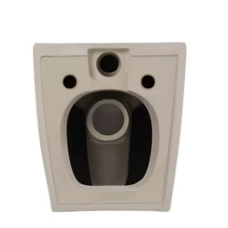 WC-Schüssel mit Bidetfunktion, Taharet, Warm-/Kaltwasserarmatur, Weiß, wandhängend , Soft-Close Deckel, 55x36 cm, Angi