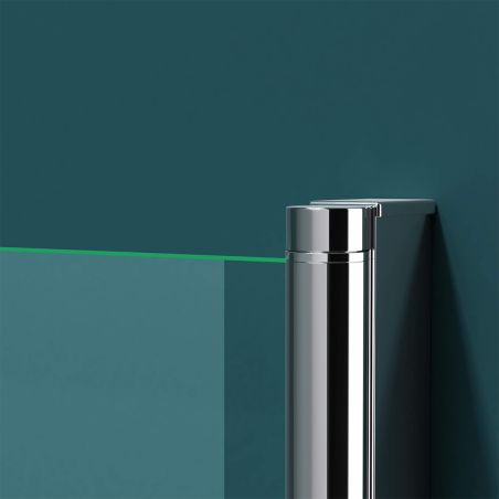 Badabtrennung 116, 130x140 cm, Sicherheitsglas 6 mm, 180° schwenkbar, Rechtsmontage, EGO-116, Nano Easy Clean Beschichtung