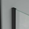 Duschkabine Ego 12, mattschwarz, 80,90,100 x 100,120,140 cm, 6 mm Sicherheitsglas, feste Wand, Schiebetür, Easy Clean