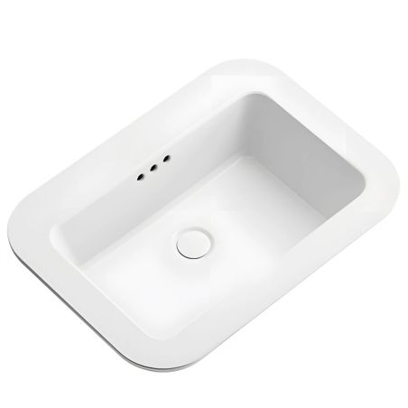 Waschbecken, Weiß glänzend,...