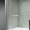 Badewannenabtrennung EGO-1121, 6 mm Sicherheitsglas, transparent oder teilweise sandgestrahlt, 94 x 140 cm, um 180° schwenkbar