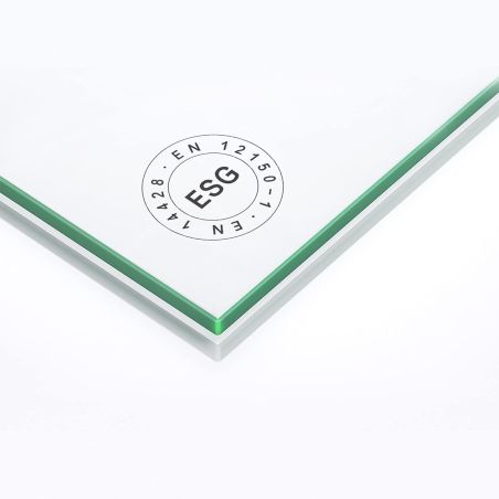 Badewannenabtrennung EGO-1121, 6 mm Sicherheitsglas, transparent oder teilweise sandgestrahlt, 94 x 140 cm, um 180° schwenkbar