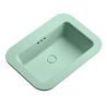 Waschbecken, Verde Mint Mat, Power Color, halb eingebaut, ohne Hahnloch, Sanitärkeramik, 60 x 44 cm, Monza