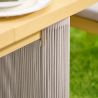 Gartenmöbel-Set, 6 Stühle, ausziehbarer Tisch, für Terrasse, Garten, aus Aluminium und Seilgeflecht, inklusive Kissen, Riviera