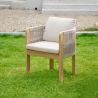 Gartenmöbel-Set, 6 Stühle, ausziehbarer Tisch, für Terrasse, Garten, aus Aluminium und Seilgeflecht, inklusive Kissen, Riviera