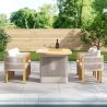 Gartenmöbel-Set, 6 Stühle, ausziehbarer Tisch, für Terrasse, Garten, aus Aluminium und Seilgeflecht, inklusive Kissen, Riviera