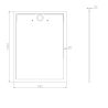 Duschwanne, Marmor-Verbundwerkstoff, verdeckter Abfluss, Höhe 3 cm, Weiß, Maße: 80–90 × 120–140–160 cm, GEO10