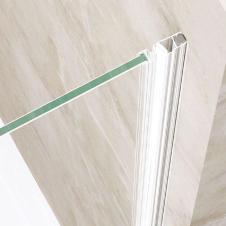 Duschtür EGO-24, teilweise sandgestrahlt, Öffnungswinkel 180°, Breite 90–100 cm, Nano-Easy-Clean-Beschichtung
