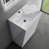 Waschtisch EGO 40, Weiß, glänzend, 60 x 45 x 90 cm, Standmodell, Marmor-Verbundwerkstoff, mit Armaturenloch