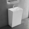 Waschtisch EGO 40, Weiß, glänzend, 60 x 45 x 90 cm, Standmodell, Marmor-Verbundwerkstoff, mit Armaturenloch