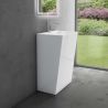 Waschtisch EGO 40, Weiß, glänzend, 60 x 45 x 90 cm, Standmodell, Marmor-Verbundwerkstoff, mit Armaturenloch