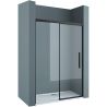 Duschtür Ego 12, Mattschwarz, 100–120–140x195 cm, Schiebetür, 6 mm Sicherheitsglas, Nano Easy Clean