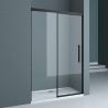 Duschtür Ego 12, Mattschwarz, 100–120–140x195 cm, Schiebetür, 6 mm Sicherheitsglas, Nano Easy Clean